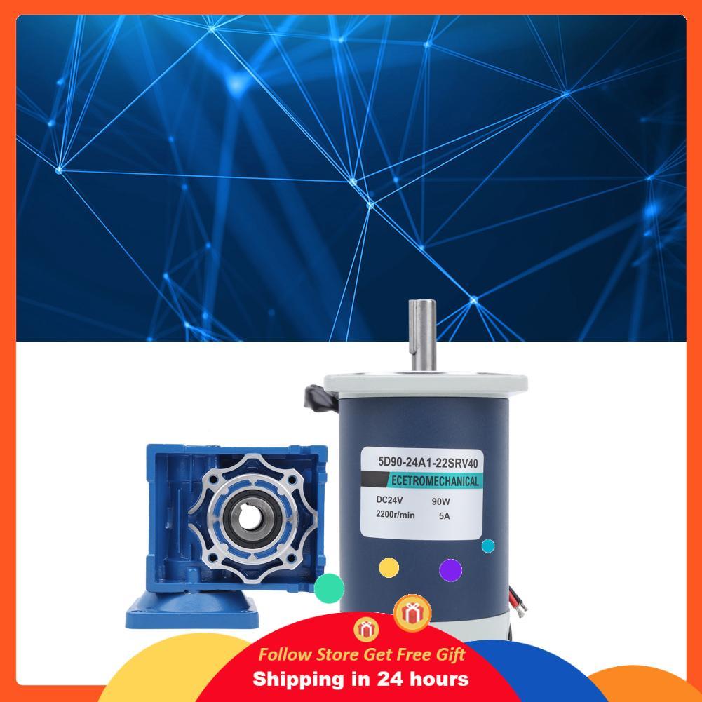 Supergoodsales Supergoodsales DC24V 5.5A 2200 r/min หนอนเกียร์มอเตอร์ 90 วัตต์ Power5r/min Reduction