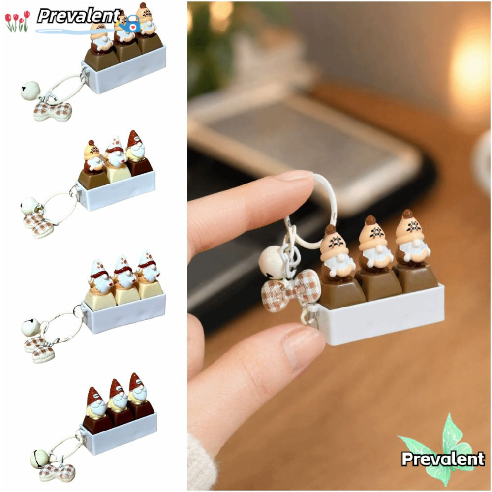 PREVALENT พวงกุญแจของเล่น Fidget, การ์ตูน Dwarf Keycap แกนเงียบ Fidget ของเล่น, Creative Keycap Desi