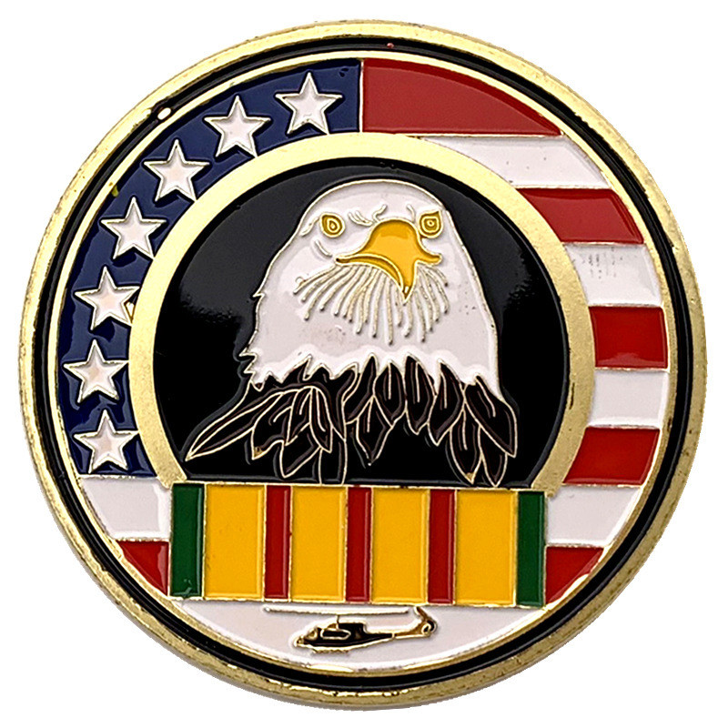 American Eagle Head 911 World Trade Building Gold-Plated เหรียญที่ระลึกคอลเลกชันเหรียญป้ายเหรียญทองป