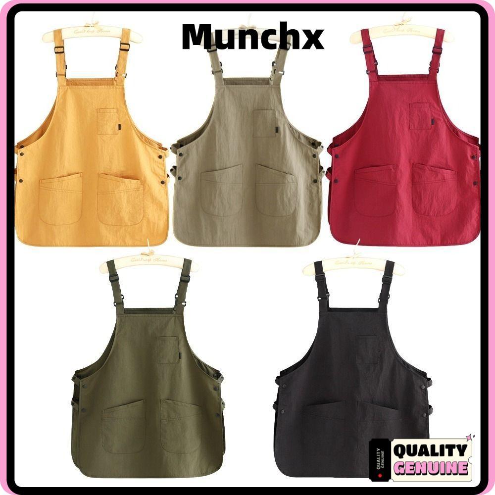 ผ้ากันเปื้อน MUNCHX Catering Workwear, ผ้ากันเปื้อนจิตรกรรมสไตล์ญี่ปุ่นกันน้ํา, ชุดเอี๊ยมทํางานทนคราบในครัวเรือนสําหรับช่างตัดผมคาเฟ่
