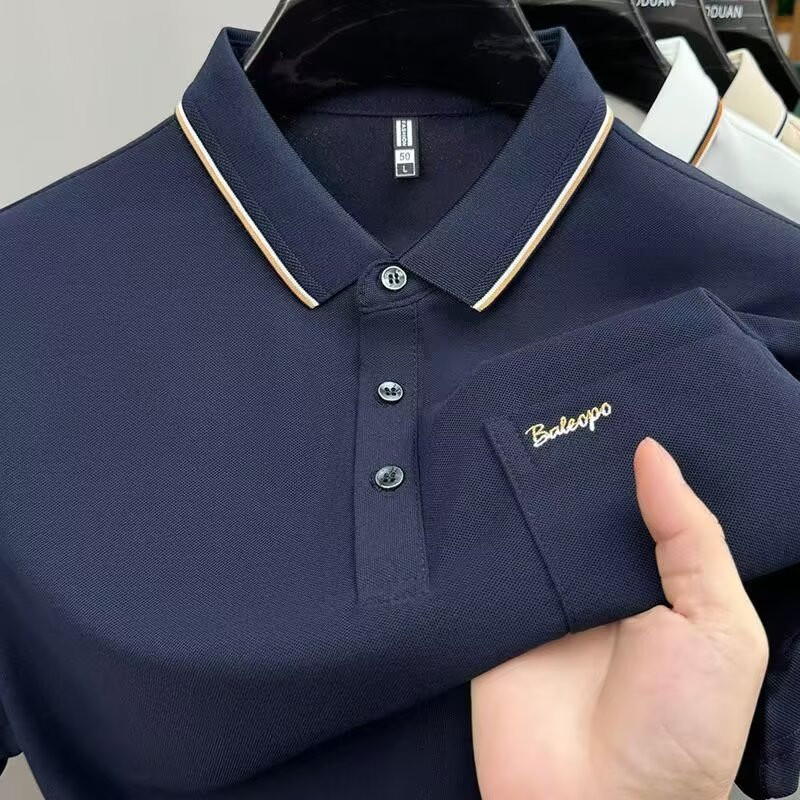 เสื้อโปโลกระเป๋าปักลายระบายอากาศสําหรับฤดูร้อนสําหรับผู้ชาย