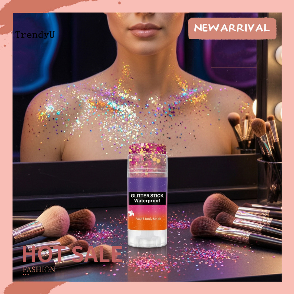 TRD Washable Glitter Stick Face Glitter Stick กันน้ําฮาโลวีน Body Glitter Stick – Sparkling Face Hai