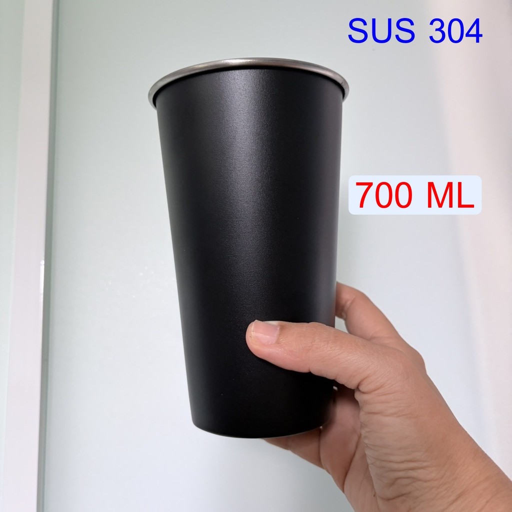 ( ขนาด 700 ML) แก้วแสตนเลส 304 อย่างดี แข็งแรง ทนทาน ไม่ลอก ไม่ดำ-SUS304