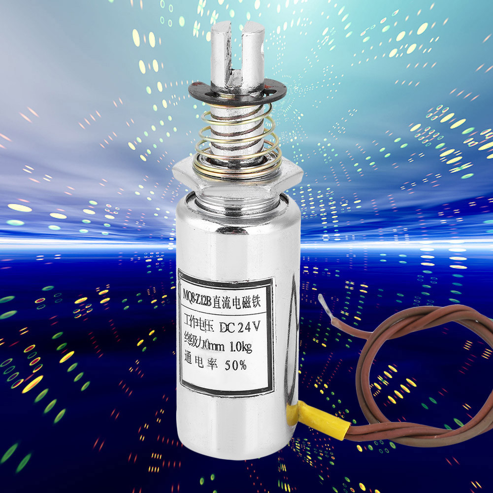DC Solenoid แม่เหล็กไฟฟ้า MQ8-Z12B 9.8N 24VDC Push Pull Type ทรงกระบอกอุตสาหกรรม Automation สําหรับ