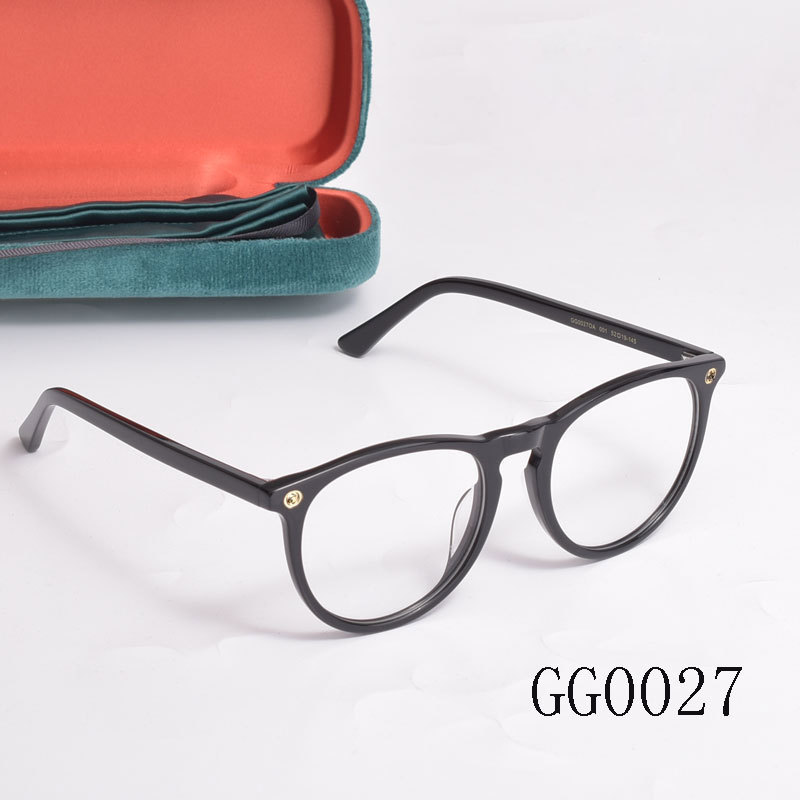 กู #Glasses กรอบ GG0027 แผ่นกรอบกลมกรอบแว่นตาธรรมดา