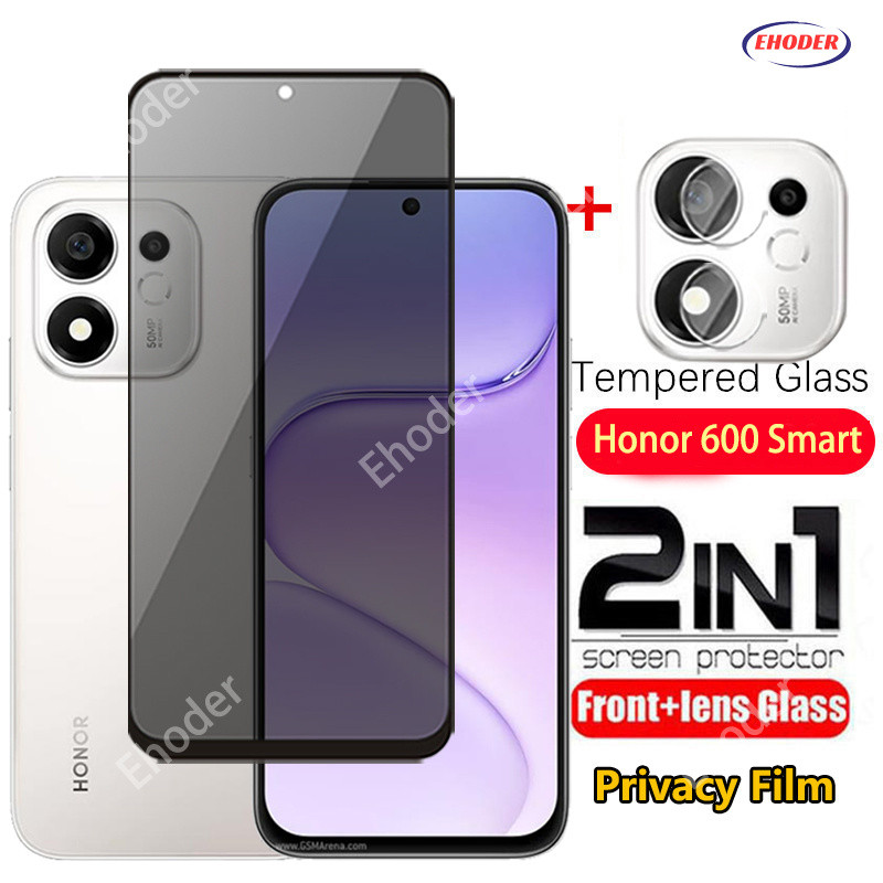 กระจกนิรภัยความเป็นส่วนตัวสําหรับ Honor 600 สมาร์ท 5G 2026 ป้องกันหน้าจอสําหรับ Honor600Smart 600Sma