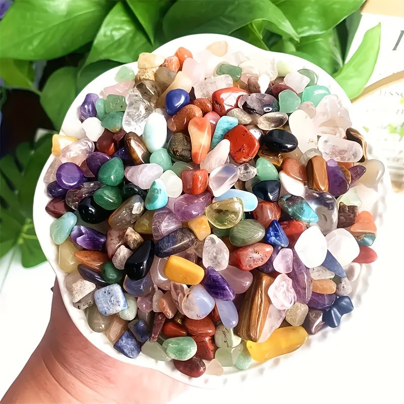 หินขัดเงาชิปผสมหลายสีธรรมชาติสําหรับพืชในร่มการตกแต่งตู้ปลา