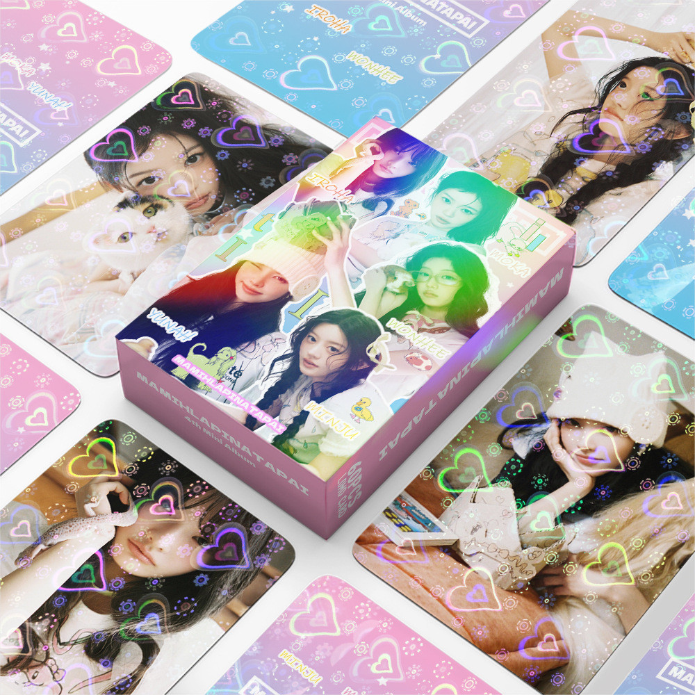 พร้อมสต็อก 60 การ์ดเลเซอร์ ILLIT MAMIHLAPINATAPAI สินค้าโภคภัณฑ์ Love Film Flash Card LOMO Card Holo