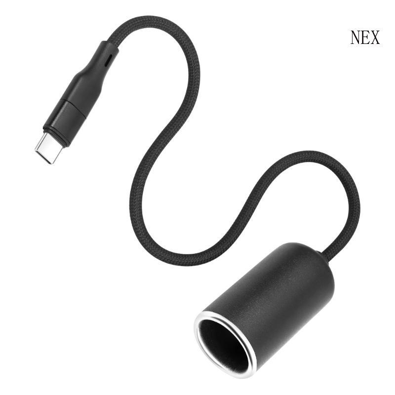 NEX อะแดปเตอร์ USB C เป็นไฟแช็ก 5V ถึง 12V สําหรับอุปกรณ์รถยนต์และแหล่งจ่ายไฟ