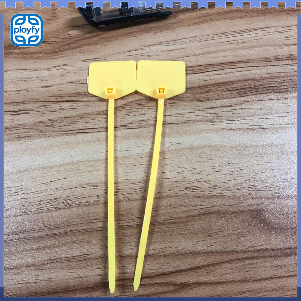Ployfy Yosoo สายรัดไนลอนแบบล็อคตัวเอง Zip Marker (สีเหลือง 100 ชิ้น 4.7 นิ้ว)