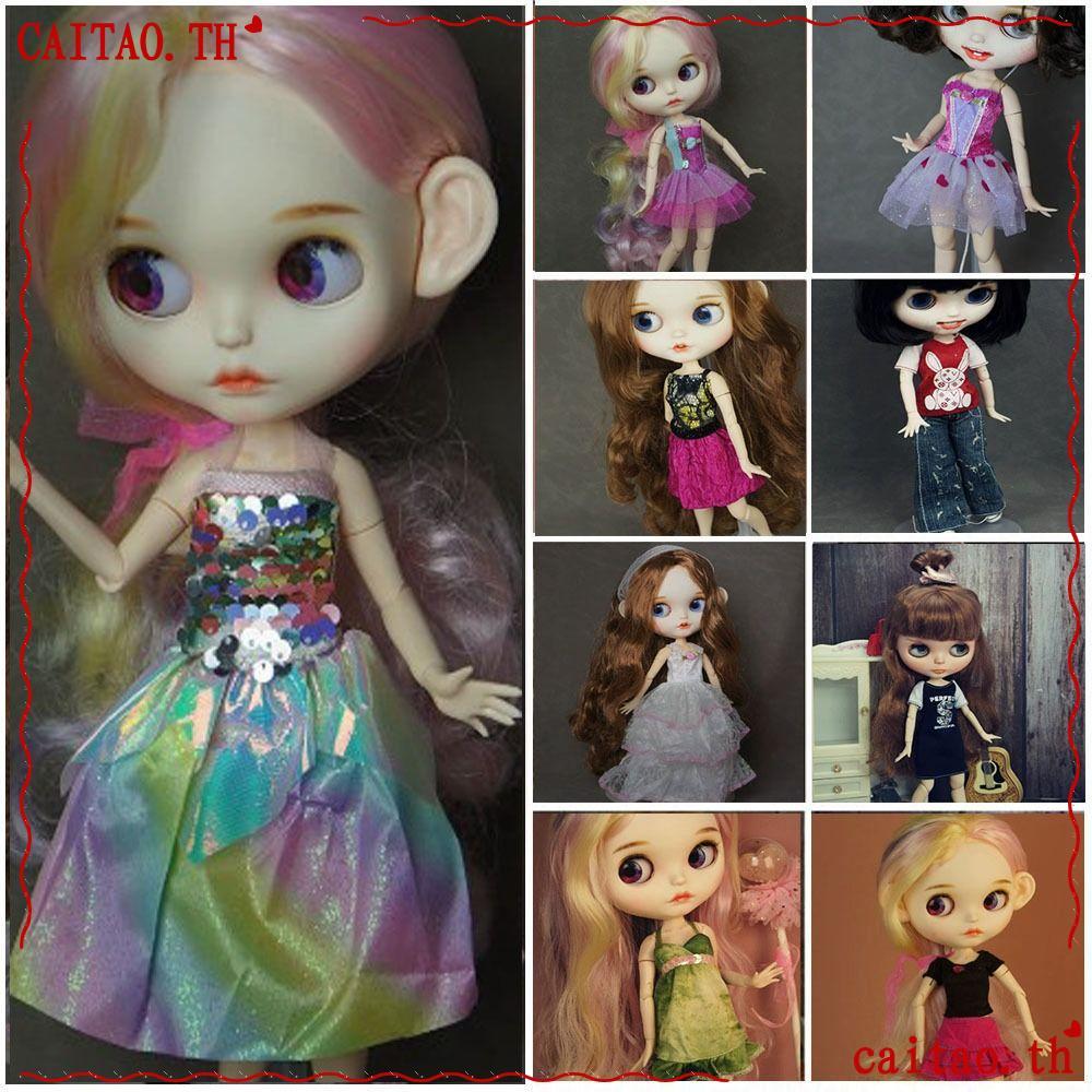 CITAO Elegant T-shirt Dresses, DIY Accessories Cute Doll Simple Dresses, Gift Toys Mini Fashion Part
