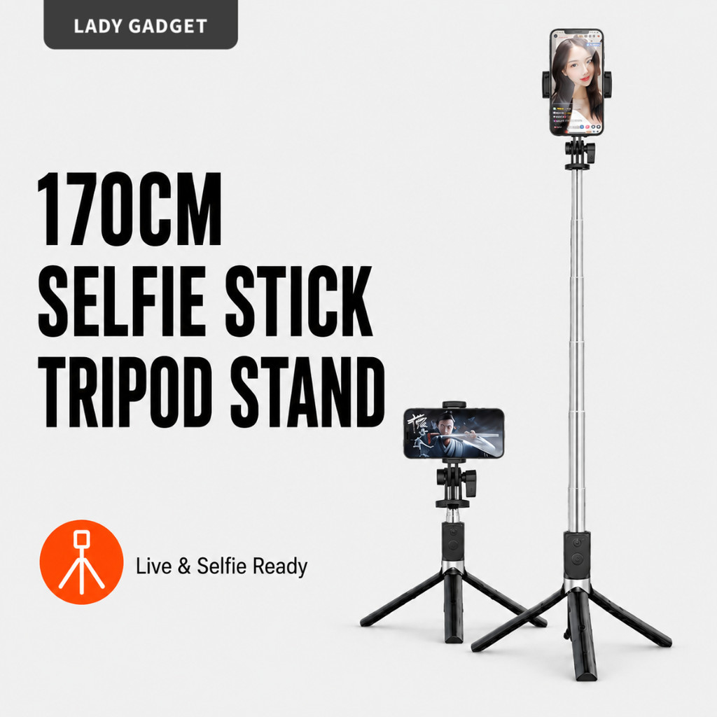 170 ซม.Selfie Stickขาตั้งกล้องผู้ถือโทรศัพท์มือถือMonopodบลูทูธชัตเตอร์ระยะไกลแบบพกพาขาตั้งกล้องสําห