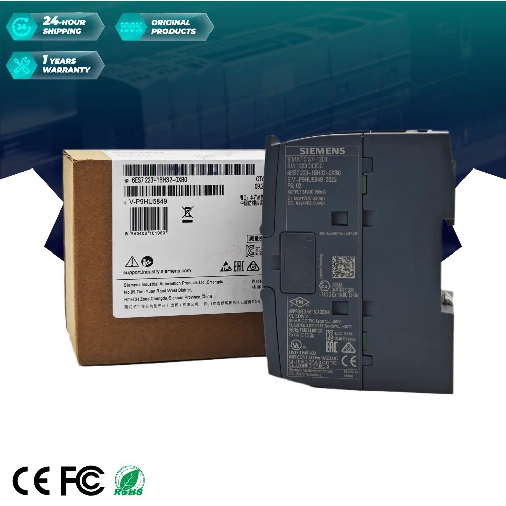 QEO5 Spot delivery Siemens ใหม่ Original PLC การเขียนโปรแกรม Controller SIMATIC S7-1200 S7 1200 1223