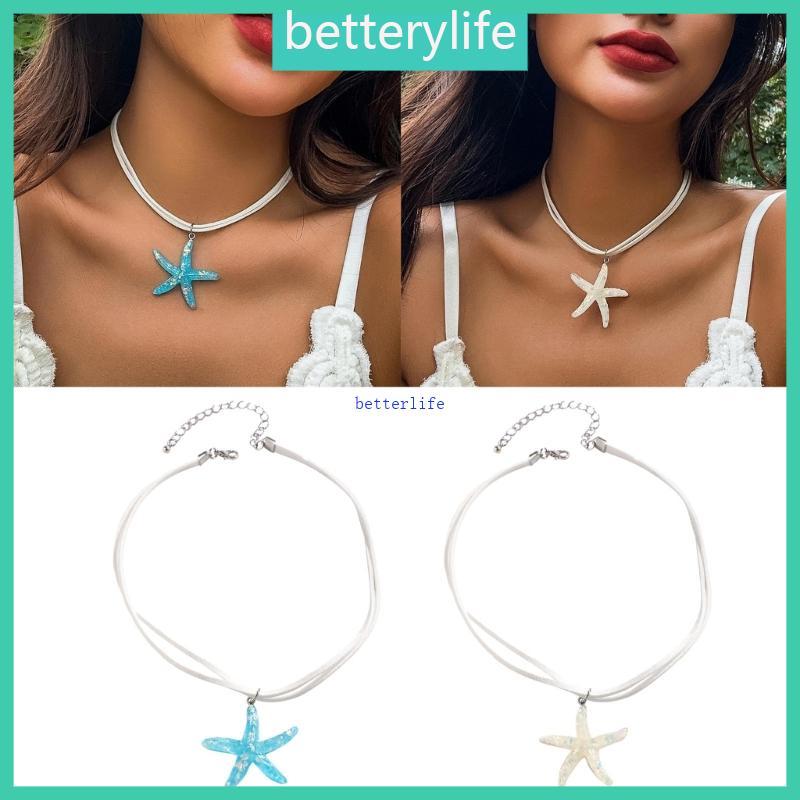 BTF ปลาดาวขนาดใหญ่จี้สร้อยคอแฟชั่นสร้อยคอ Multilayer Choker