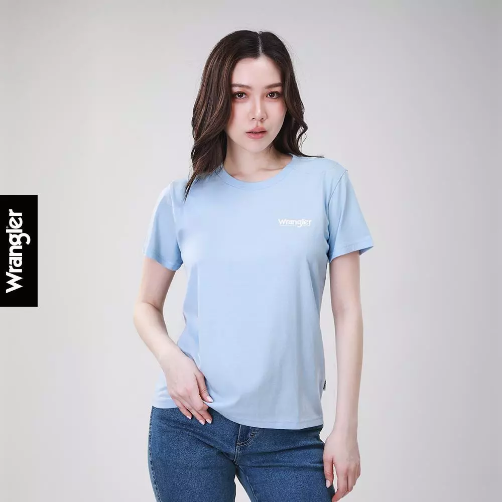 WRANGLER เสื้อยืดแขนสั้นผู้หญิง รุ่น WR SC26WTSSC13 สีฟ้า
