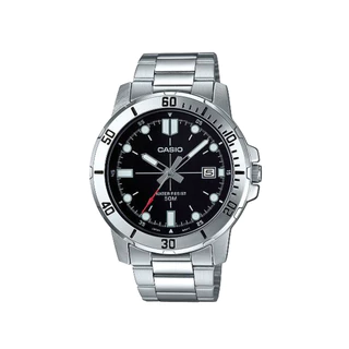 CASIO นาฬิกาข้อมือ CASIO รุ่น MTP-VD01D-1EVUDF วัสดุสเตนเลสสตีล สีดำ