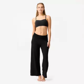 Decathlon Women'S Soft Strappy Light Support Sports Bra สปอร์ตบราดีไซน์สายหลายเส้นแบบซัพพอร์ตเล็กน้อย - Black
