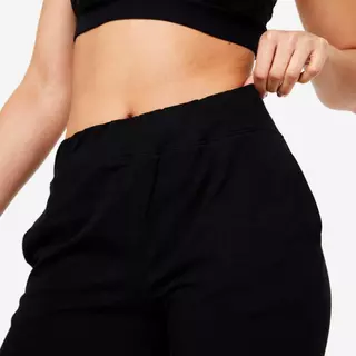 Decathlon Women'S Fitness Sweatpants Black 100 Series กางเกงจ็อกกิ้งผู้หญิงสำหรับใส่ออกกำลังกายรุ่น 100 - Black