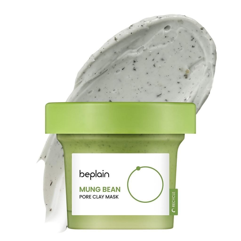 มาส์กโคลนทําความสะอาดรูขุมขน Baprain Mung Bean (4.05oz/120ml) | ไม่มีกลิ่นหอม | ใช้สําหรับหน้าผากและ