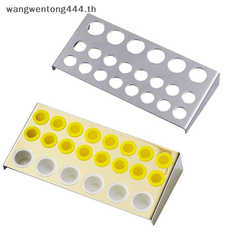 [ ไทย แฟชั่น ] ที่วางแก้วน้ําหมึกสักสแตนเลสขนาดใหญ่สําหรับ 22 แคป Stand Machine Supply