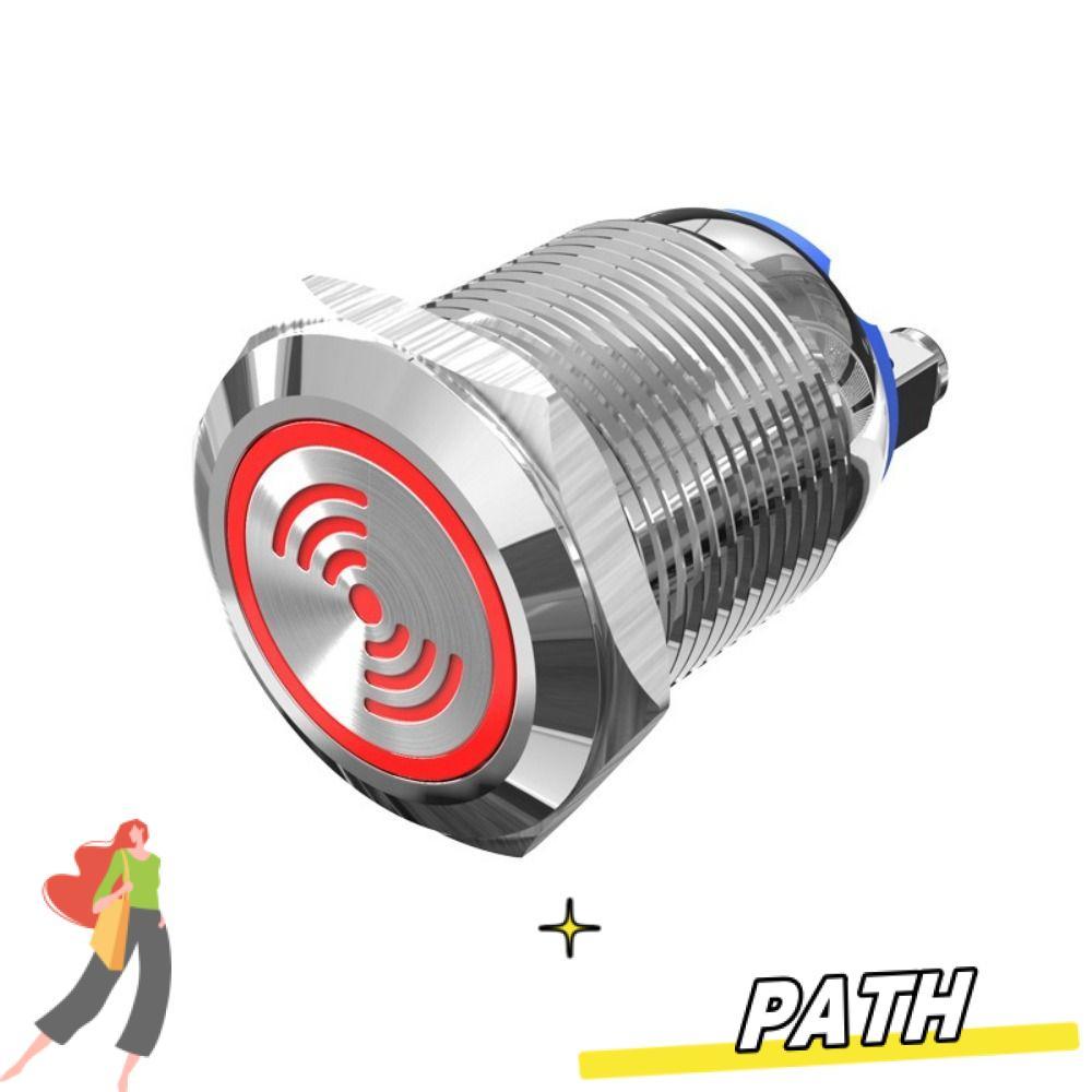 PATH Alarm Warning Buzzer, 16 มม.19 มม.22 มม.กันน้ําโลหะ Buzzer, เสียงดัง 12V 24V ไฟ LED แฟลช Buzzer