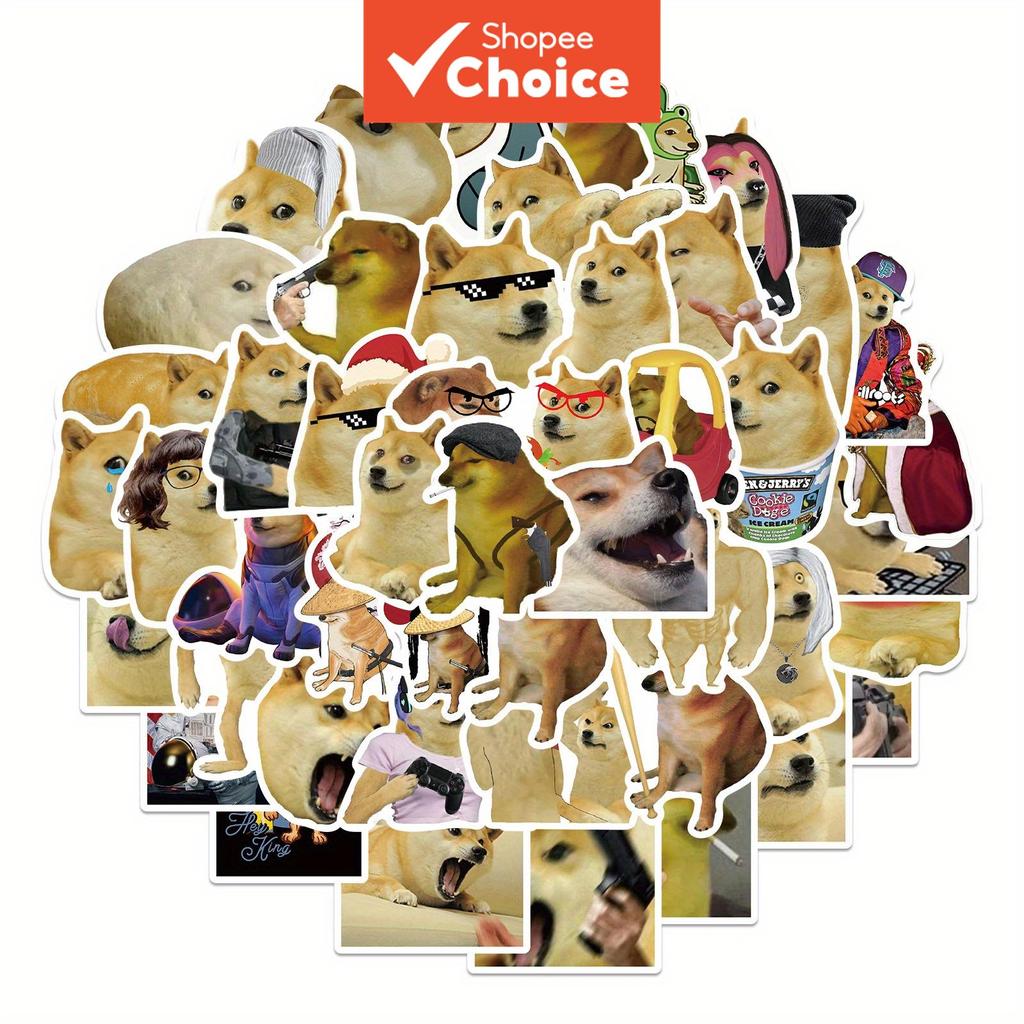 สนุกสุนัข Meme น่ารักความงามสติกเกอร์ 250 ชิ้นกันน้ํา Self-Adhesive สําหรับ DIY กระเป๋าถือหมวกกันน็อคโปสการ์ดแล็ปท็อป Decor