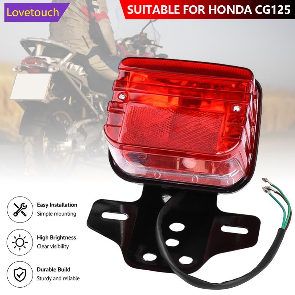 LOVETOUCH LED รถจักรยานยนต์ไฟท้ายเบรคสําหรับ Honda CG125 ZJ125 CG ATV ด้านหลังโคมไฟอะไหล่ H6I8