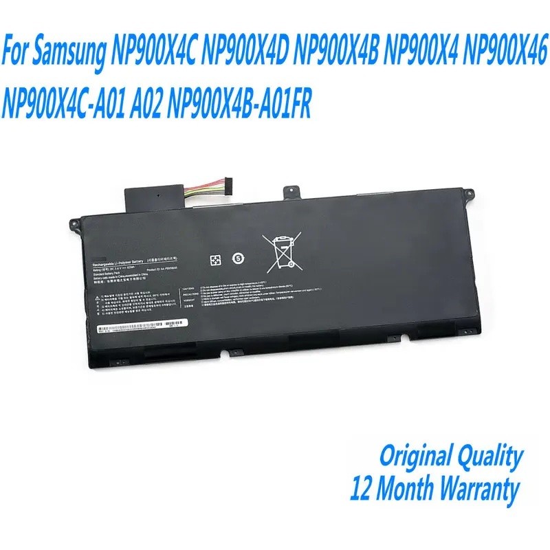 AA-PBXN8AR แบตเตอรี่แล็ปท็อปสําหรับ Samsung NP900X4C NP900X4D NP900X4B NP900 7.4V 62WHX4 NP900X46 NP