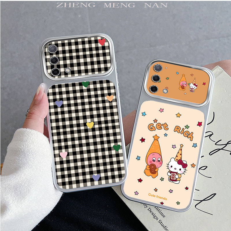เหมาะสําหรับ OPPO A74 4G A95 4G A94 4G OPPO F19 PRO 5F A93 5G A74 5G ใหม่ frosted silver 3D พิมพ์ทาสีรูปแบบ anti drop soft shell 0081
