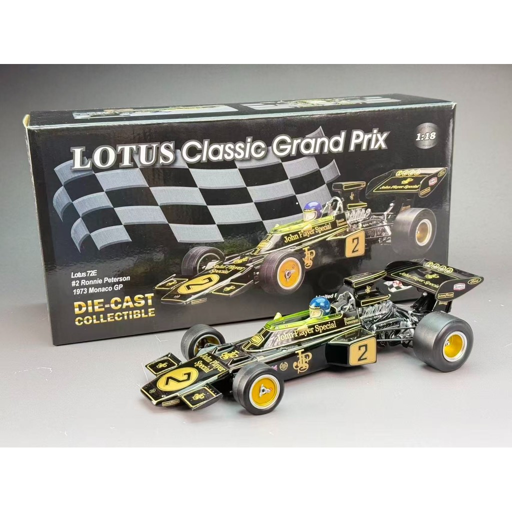 1/18 18293 - Lotus 72E - #2 Ronnie Peterson - 1973 Monaco GP ( Limited Edition 999pcs) 现货发  สําหรับข