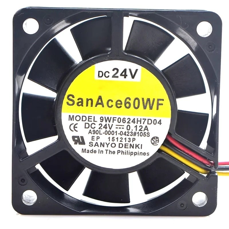สําหรับ sanyo 9WF0624H7D04 A90L-0001-0423#105S พัดลมระบายความร้อน 24โวลต์ 0.12ก 6015 6ซม. 60มม