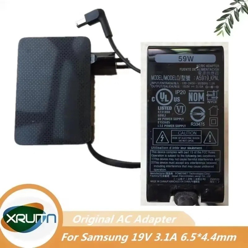 Original สําหรับ SAMSUNG 19V 3.1A 59W A5919_KPNL A5919-KPNL AC DC Adapter Charger Monitor แหล่งจ่ายไ