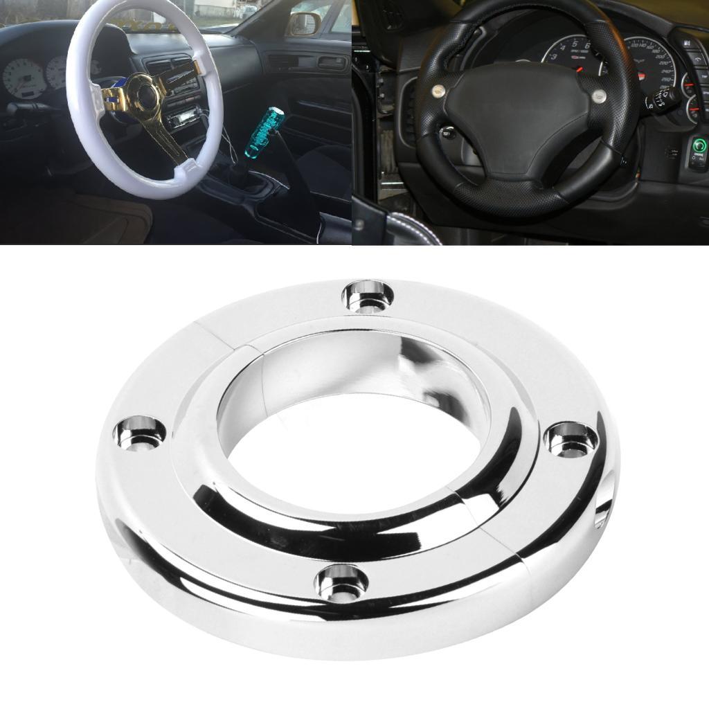 Tutoushop 2PCS พวงมาลัยคอลัมน์ชั้น Mount ขัดรอบอลูมิเนียม 360° เปลี่ยนหมุนสําหรับเครื่องยนต์ SBC 350