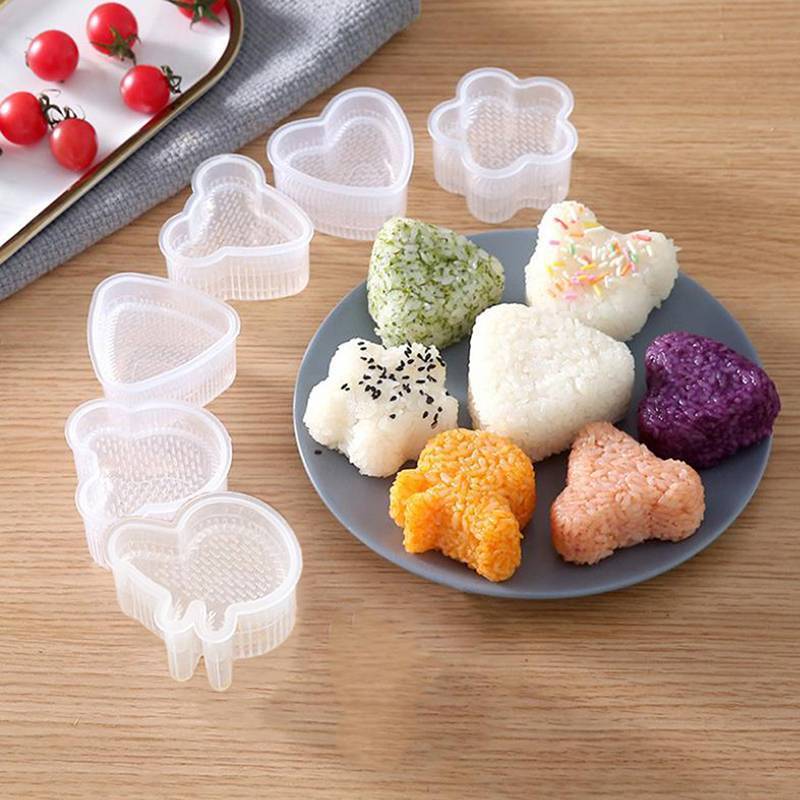 DOULLADY 1 ชุดซูชิ Nori แม่พิมพ์ข้าว Bento แซนวิช DIY เครื่องมือครัวเบเกอรี่ Nori Sushi เครื่องมือ T