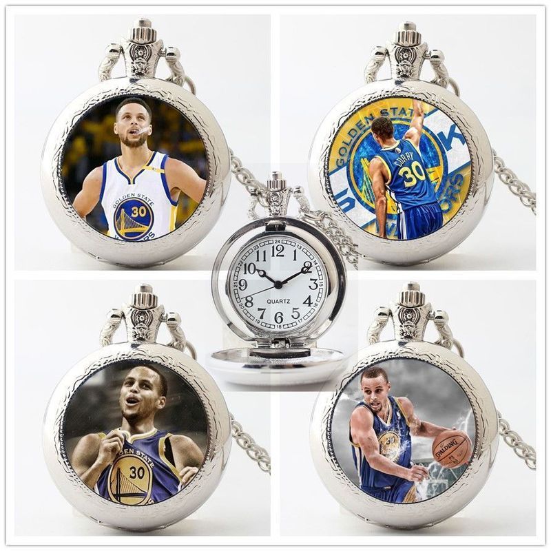 NBA库里怀表手表中小学生儿童挂表项链钟表礼物球迷篮球8.14 นาฬิกาพก NBA Curry, นาฬิกาสำหรับนักเรียนประถมและมัธยม, นาฬิกาแขวนสำห