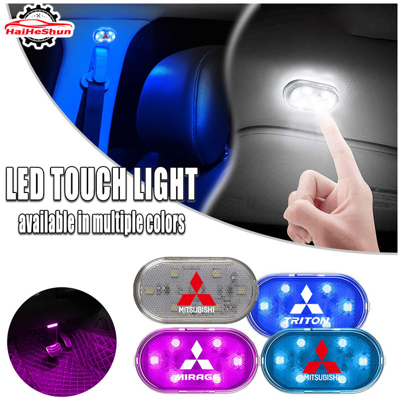 Mitsubishi รถ Led Touch Light ไร้สาย Mini โคมไฟเพดานภายในหลายมุมแบบพกพาติดตั้งรถอุปกรณ์เสริมสําหรับ 