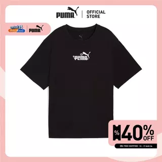 PUMA Basics เสื้อยืดทรงหลวม Essentials Nature 2.0 สำหรับผู้หญิง สีดำ - 68807701