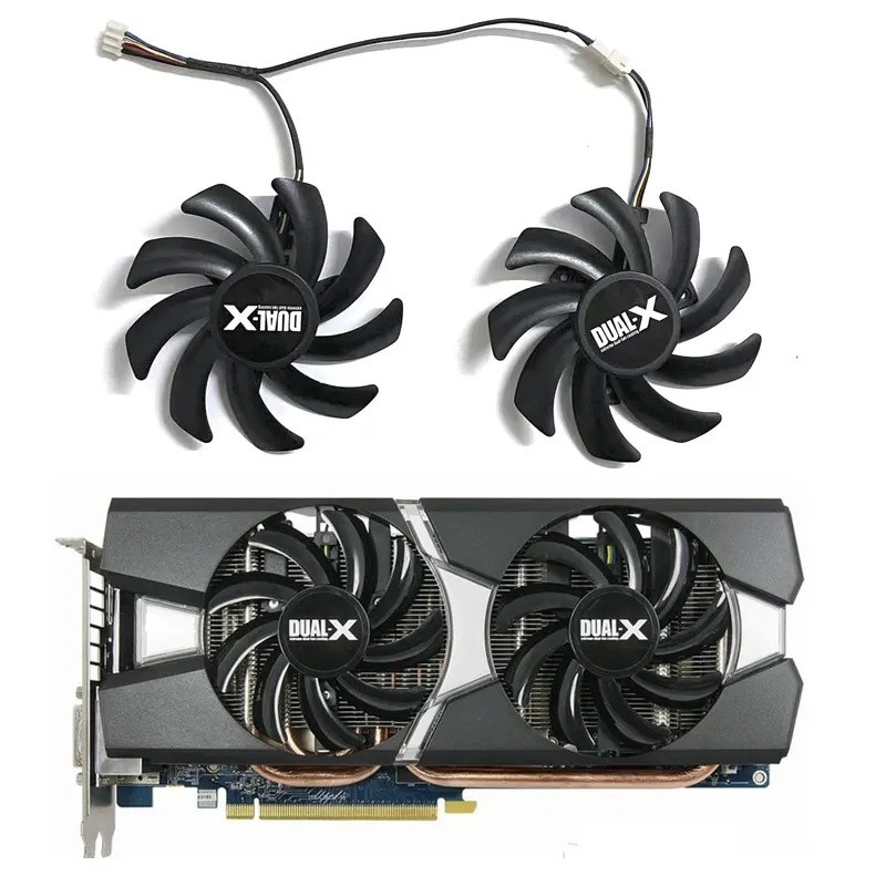 ใหม่ 85 มม.4PIN DC 12V 0.35A FDC10H12D9-C FDC10H12S9-C เหมาะสําหรับ Sapphire R9 280 280X 285 Platinu