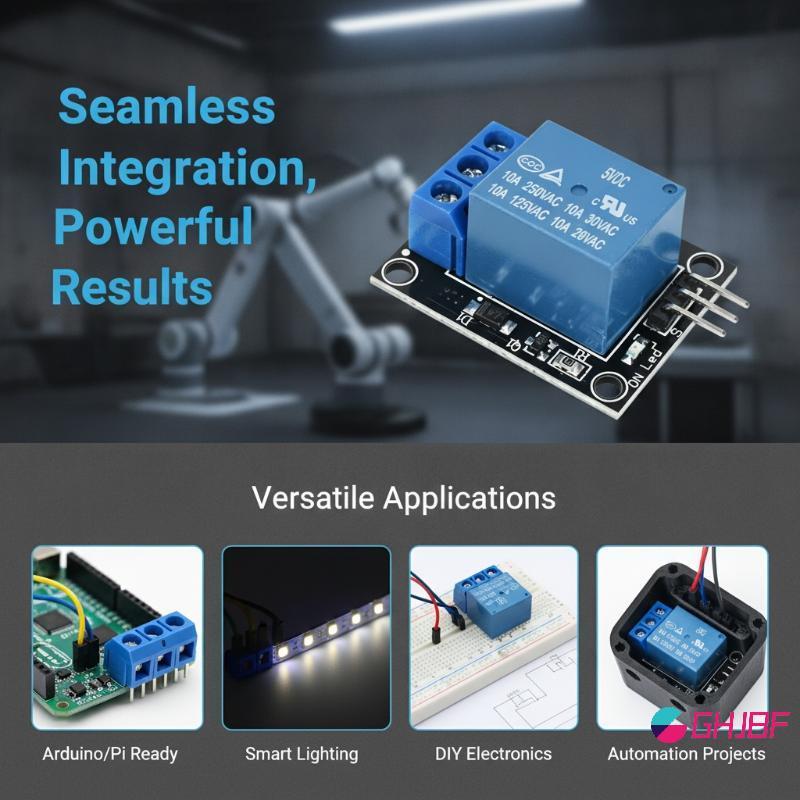 GHJBF] KY-019 อุปกรณ์ต่อพ่วงล็อค Single Channel Relay โมดูล 5V ทนทาน Relay Board สําหรับ PIC AVR DIY