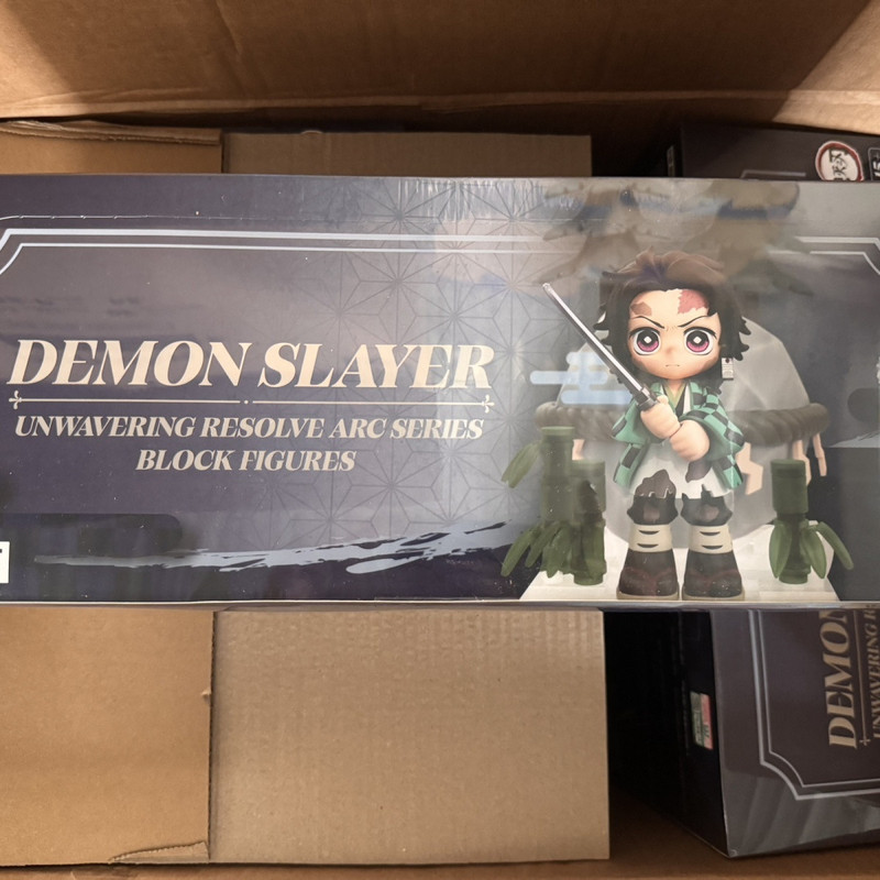 Demon Slayer Building Blocks Mystery Box Standing Chapter Series Building Blocks ของขวัญทํามืออินเทร