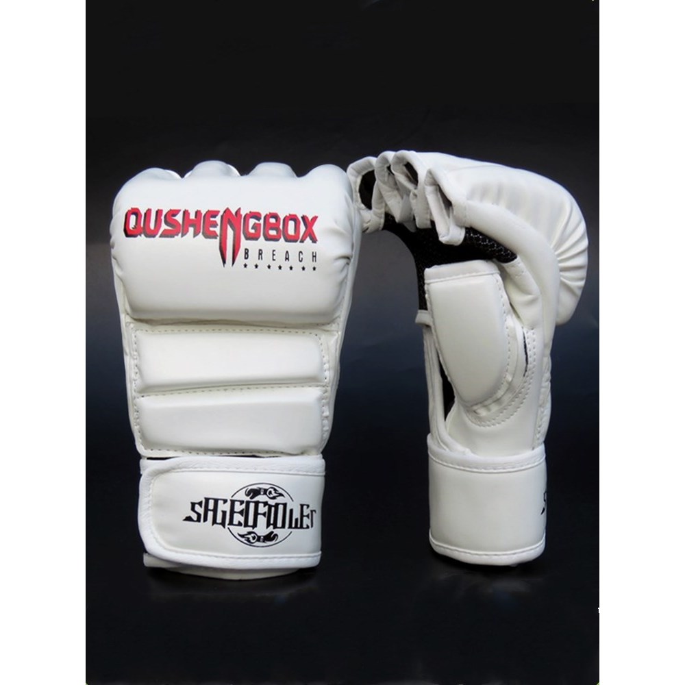 2026MMA นวมชกมวย Half-Finger Fighting Training Fighting Split-Finger UFC ถุงมือชาย Sanda Sanda กระเป