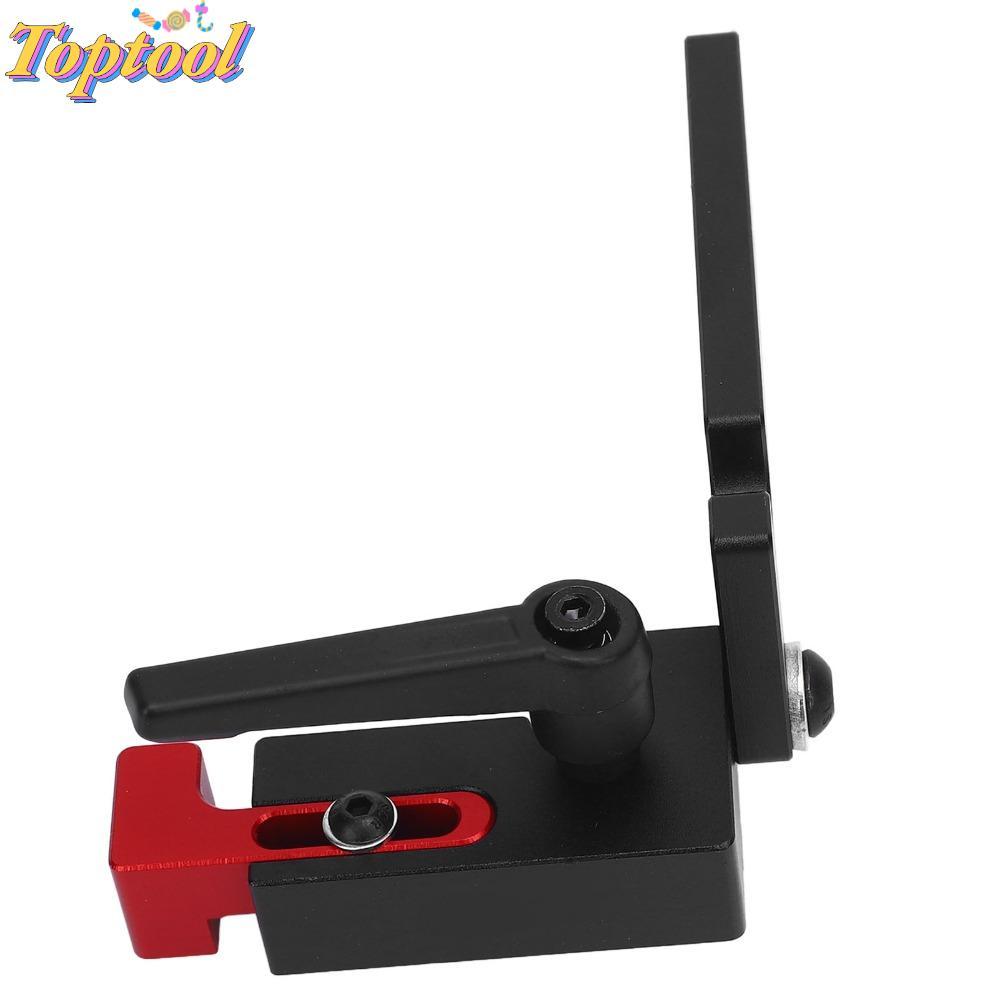 TOPTOOL Miter Track Stop, อลูมิเนียมอัลลอยด์เลื่อนเชื่อมต่อ T Track Flip Stop, Secure 75 ประเภท Secu