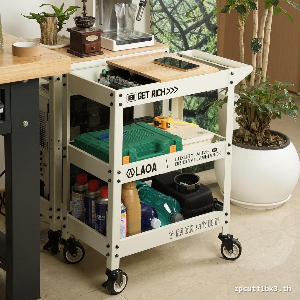 Old ALAOA Multi-Function Tool Cart Trolley ins สไตล์เกรดอุตสาหกรรมพืชสีเขียวชั้นเก็บของเล่น Old a Mo