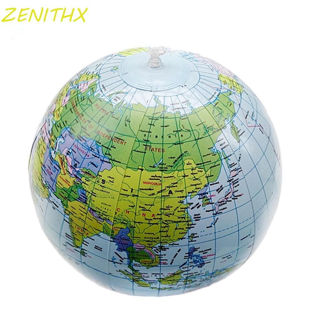 ZENITHX Globe English Earth Gift Beach Ball บอลลูนบอล PVC การศึกษา 40 ซม. แผนที่โลก