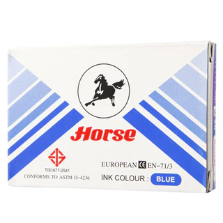 HORSE แท่นประทับสีน้ำเงิน ขนาด 5.4 x 8.5 ซม.