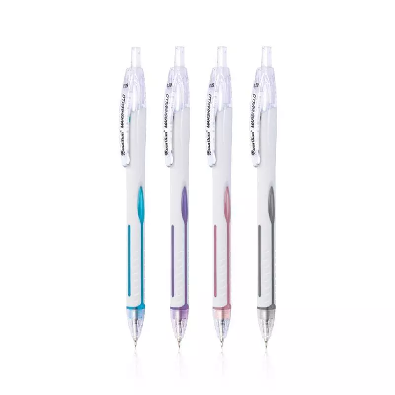 QUANTUM ปากกาลูกลื่น รุ่น มาร์ชเมลโล่ คละสี หมึกสีน้ำเงิน ขนาด 0.29 มม.