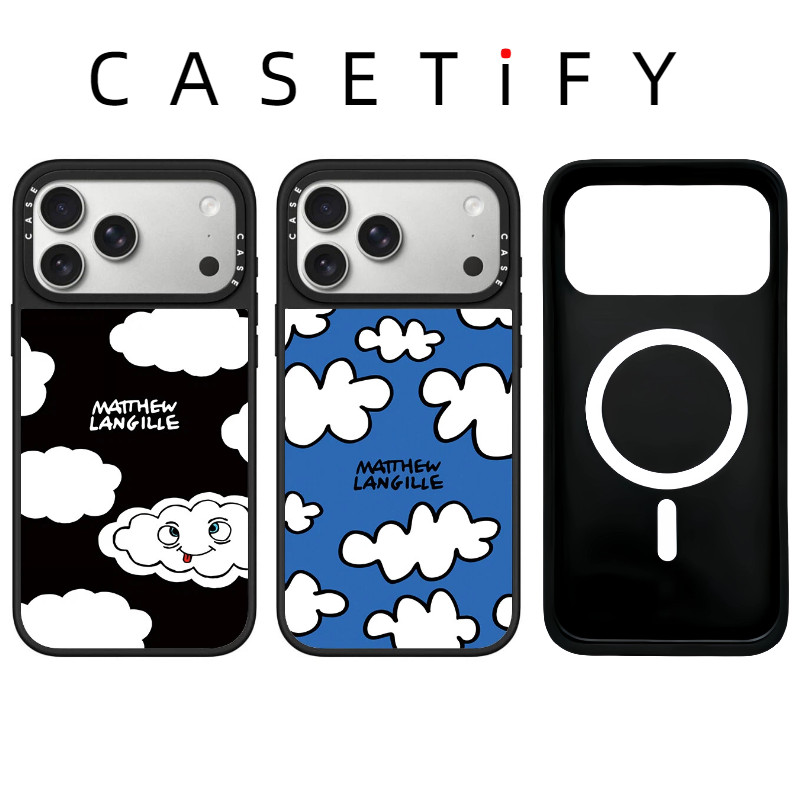 กระจกแม่เหล็ก cloud เคสโทรศัพท์สําหรับ iPhone 18 Pro Max 17Air 16 Pro Max iPhone 15 14Plus 13 12 11