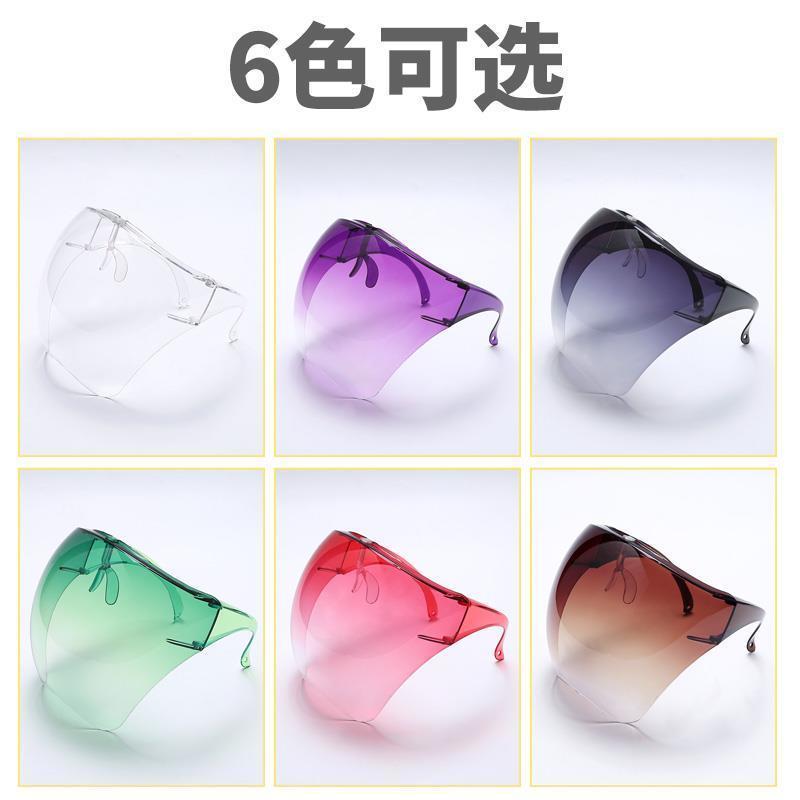 Full Face Anti-Droplet Face โปร่งใสหน้ากากป้องกันหน้าจอห้องครัว Anti-Fog Anti-Oil ทําอาหารหน้ากาก An