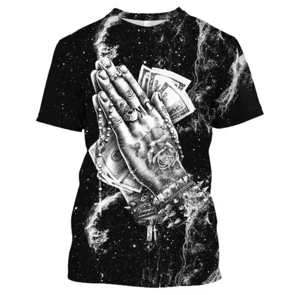 แฟชั่น 3d พิมพ์เสื้อยืด USD รูปแบบแขนสั้น Hip-Hop อินเทรนด์ Harajuku Street เสื้อผ้าเสื้อยืดขนาดใหญ่