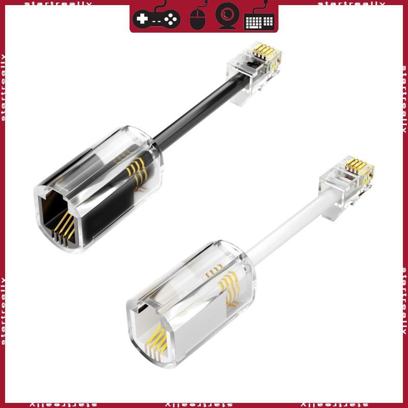 ST โทรศัพท์หมุนได้สายไฟ Detangler 4P4C RJ9 โทรศัพท์ Handset Connector